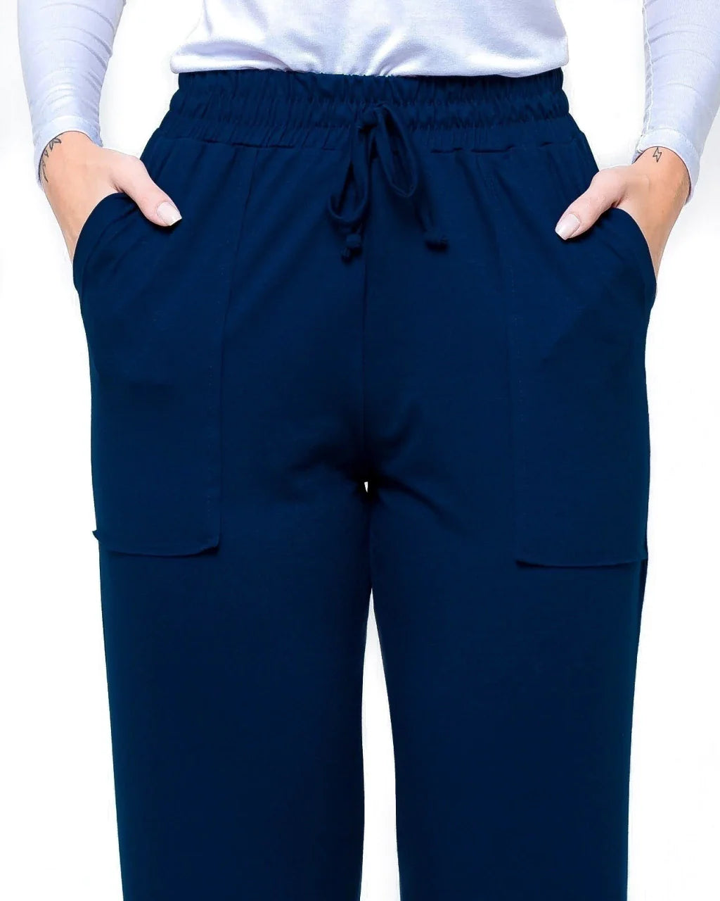 CALÇA PANTALONA AZUL MARINHO - CAIMENTO SOLTINHO