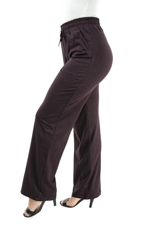 CALÇA PANTALONA MARROM CHOCOLATE - CAIMENTO SOLTINHO
