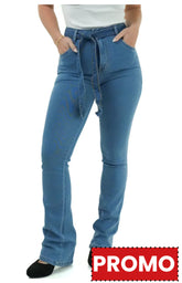 CALÇA JEANS FEMININA - FLARE CRISTAL