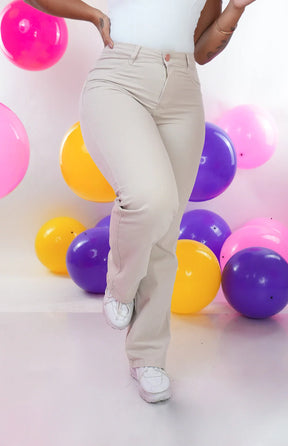CALÇA FEMININA - WIDE LEG NUDE CHIC