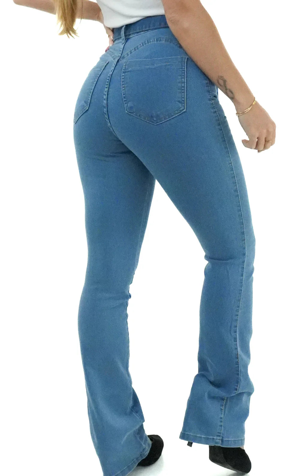 CALÇA JEANS FEMININA - FLARE CRISTAL