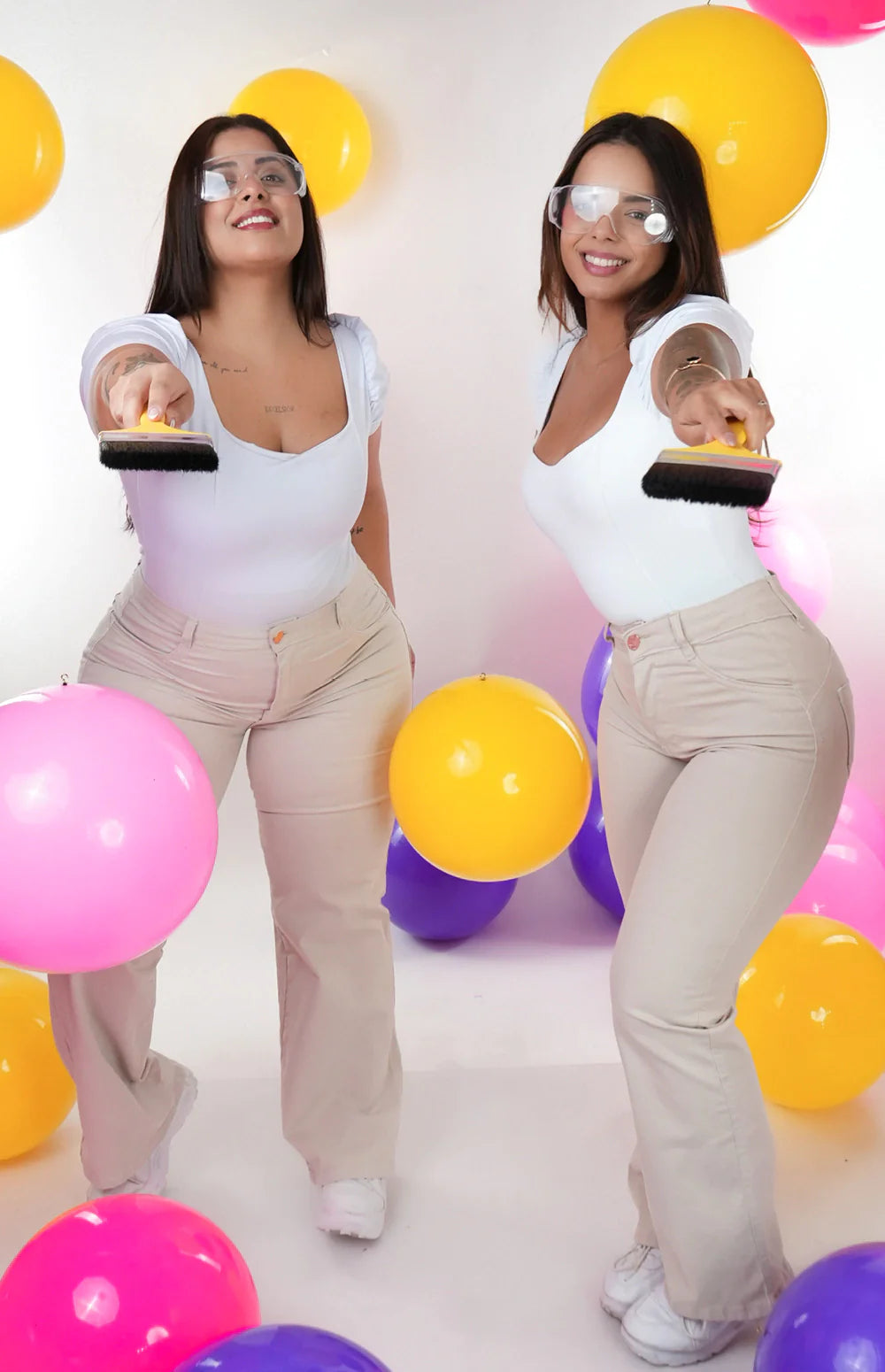 CALÇA FEMININA - WIDE LEG NUDE CHIC